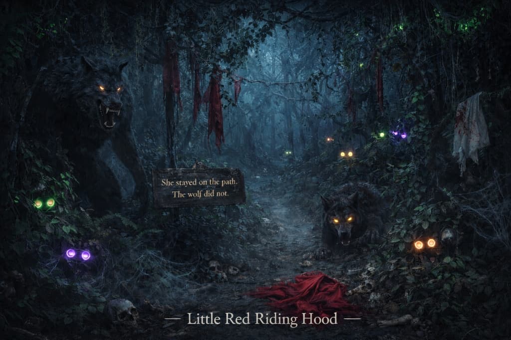 Atmospheric concept art for Little Red Riding Hood
